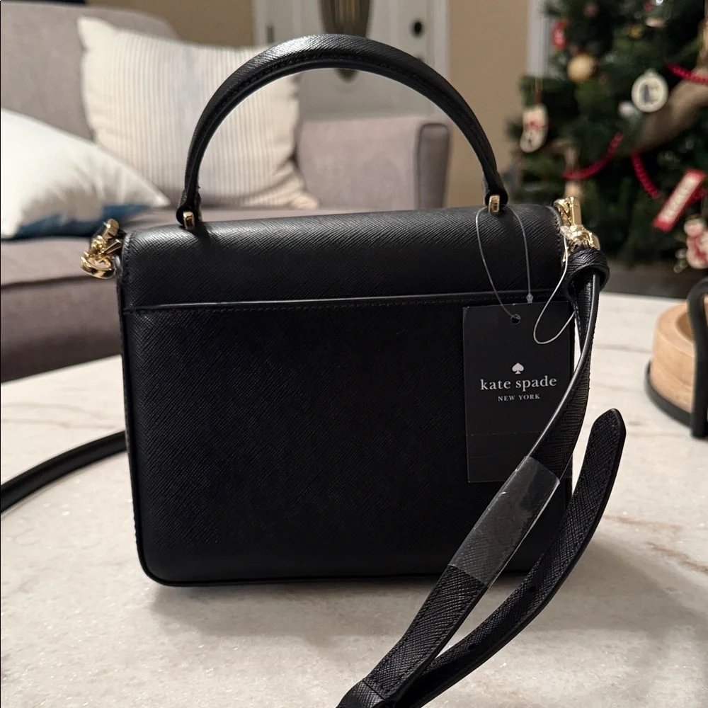 Kate Spade New York Women's Smooth Leather Top Handle Crossbody Bag W/ Dust Bag